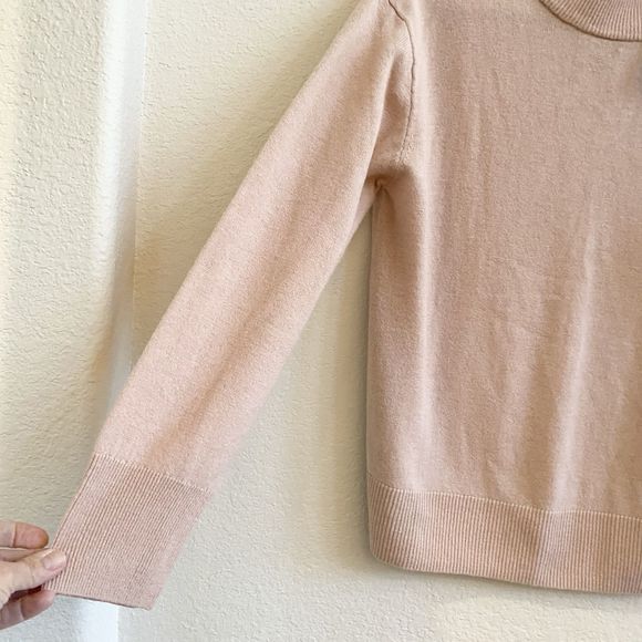 New With Tags Muji Mock Neck Wool Yak Blend Apricot Peach Sweater Size Medium - Picture 4 of 10